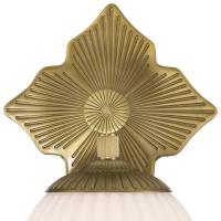 One Light Wall Sconce by Crystorama - Orly Collection, Aged Brass Finish - ORY-1001-AG-WH