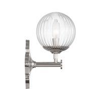 One Light Wall Sconce by Crystorama - Orly Collection, Polished Nickel Finish - ORY-1001-PN-CL