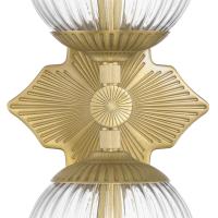 Two Light Wall Sconce by Crystorama - Orly Collection, Aged Brass Finish - ORY-1002-AG-CL