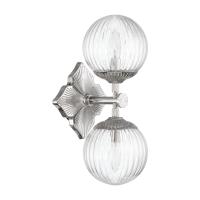 Two Light Wall Sconce by Crystorama - Orly Collection, Polished Nickel Finish - ORY-1002-PN-CL
