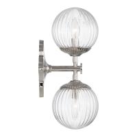 Two Light Wall Sconce by Crystorama - Orly Collection, Polished Nickel Finish - ORY-1002-PN-CL