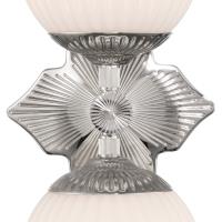 Two Light Wall Sconce by Crystorama - Orly Collection, Polished Nickel Finish - ORY-1002-PN-WH