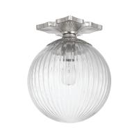 One Light Semi Flush Mount by Crystorama - Orly Collection, Polished Nickel Finish - ORY-1003-PN-CL