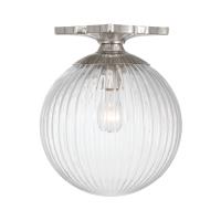 One Light Semi Flush Mount by Crystorama - Orly Collection, Polished Nickel Finish - ORY-1003-PN-CL