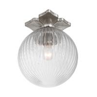 One Light Semi Flush Mount by Crystorama - Orly Collection, Polished Nickel Finish - ORY-1003-PN-CL