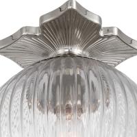 One Light Semi Flush Mount by Crystorama - Orly Collection, Polished Nickel Finish - ORY-1003-PN-CL