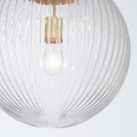 One Light Pendant by Crystorama - Orly Collection, Aged Brass Finish - ORY-1007-AG-CL