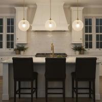 One Light Pendant by Crystorama - Orly Collection, Aged Brass Finish - ORY-1007-AG-CL