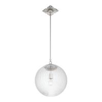 One Light Pendant by Crystorama - Orly Collection, Polished Nickel Finish - ORY-1007-PN-CL