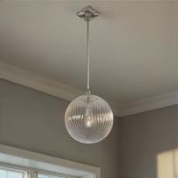 One Light Pendant by Crystorama - Orly Collection, Polished Nickel Finish - ORY-1007-PN-CL