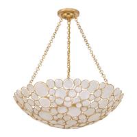 Six Light Chandelier by Crystorama - Palla Collection, Antique Gold Finish - PAL-525-GA