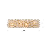 Four Light Bath by Crystorama - Palla Collection, Antique Gold Finish - PAL-526-GA