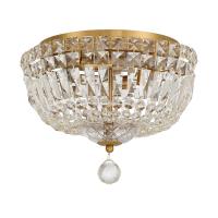 Four Light Flush Mount by Crystorama - Roslyn Collection, Aged Brass Finish - ROS-A1004-AG-CL-MWP