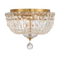 Four Light Flush Mount by Crystorama - Roslyn Collection, Aged Brass Finish - ROS-A1004-AG-CL-MWP