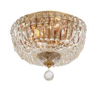 Four Light Flush Mount by Crystorama - Roslyn Collection, Aged Brass Finish - ROS-A1004-AG-CL-MWP