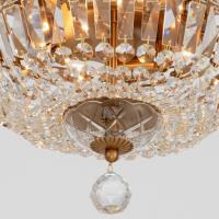 Four Light Flush Mount by Crystorama - Roslyn Collection, Aged Brass Finish - ROS-A1004-AG-CL-MWP