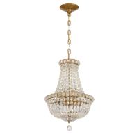 Five Light Chandelier by Crystorama - Roslyn Collection, Aged Brass Finish - ROS-A1006-AG-CL-MWP