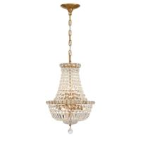 Five Light Chandelier by Crystorama - Roslyn Collection, Aged Brass Finish - ROS-A1006-AG-CL-MWP