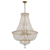 15 Light Chandelier by Crystorama - Roslyn Collection, Aged Brass Finish - ROS-A1015-AG-CL-MWP