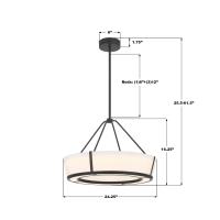 LED Pendant by Crystorama - Royce Collection, Charcoal Bronze Finish - RYC-8106-CZ
