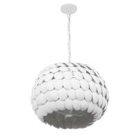 Five Light Chandelier by Crystorama - Talia Collection, Matte White Finish - TAL-9404-MT