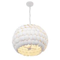 Five Light Chandelier by Crystorama - Talia Collection, Matte White Finish - TAL-9404-MT