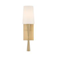 One Light Wall Sconce by Crystorama - Trenton Collection, Aged Brass Finish - TRE-221-OP-AG