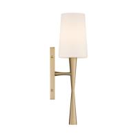 One Light Wall Sconce by Crystorama - Trenton Collection, Aged Brass Finish - TRE-221-OP-AG
