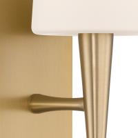 One Light Wall Sconce by Crystorama - Trenton Collection, Aged Brass Finish - TRE-221-OP-AG