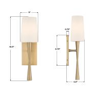 One Light Wall Sconce by Crystorama - Trenton Collection, Aged Brass Finish - TRE-221-OP-AG