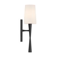One Light Wall Sconce by Crystorama - Trenton Collection, Black Forged Finish - TRE-221-OP-BF