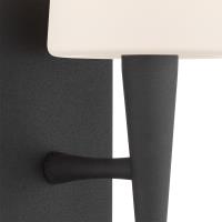 One Light Wall Sconce by Crystorama - Trenton Collection, Black Forged Finish - TRE-221-OP-BF