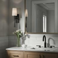 One Light Wall Sconce by Crystorama - Trenton Collection, Black Forged Finish - TRE-221-OP-BF