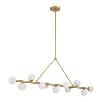 LED Linear Chandelier by Crystorama - Terrell Collection, Luxe Gold Finish - TRL-2807-LG