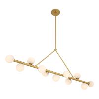 LED Linear Chandelier by Crystorama - Terrell Collection, Luxe Gold Finish - TRL-2807-LG