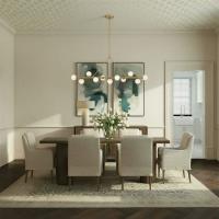 LED Linear Chandelier by Crystorama - Terrell Collection, Luxe Gold Finish - TRL-2807-LG