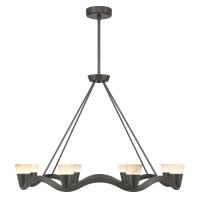 LED Chandelier by Crystorama - Vance Collection, Bronze Noir Finish - VNC-6508-NB