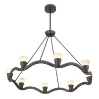 LED Chandelier by Crystorama - Vance Collection, Bronze Noir Finish - VNC-6508-NB