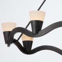 LED Chandelier by Crystorama - Vance Collection, Bronze Noir Finish - VNC-6508-NB
