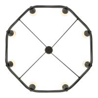 LED Chandelier by Crystorama - Vance Collection, Bronze Noir Finish - VNC-6508-NB