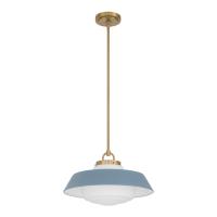 One Light Pendant by Crystorama - Xander Collection, Vibrant Gold Finish - XAN-8006-VG-BL