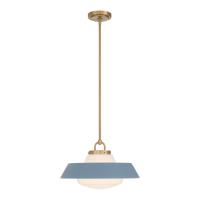 One Light Pendant by Crystorama - Xander Collection, Vibrant Gold Finish - XAN-8006-VG-BL