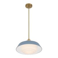 One Light Pendant by Crystorama - Xander Collection, Vibrant Gold Finish - XAN-8006-VG-BL