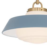 One Light Pendant by Crystorama - Xander Collection, Vibrant Gold Finish - XAN-8006-VG-BL