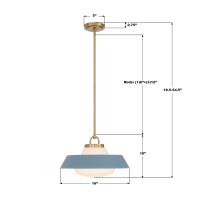 One Light Pendant by Crystorama - Xander Collection, Vibrant Gold Finish - XAN-8006-VG-BL