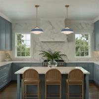One Light Pendant by Crystorama - Xander Collection, Vibrant Gold Finish - XAN-8006-VG-BL