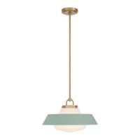 One Light Pendant by Crystorama - Xander Collection, Vibrant Gold Finish - XAN-8006-VG-GR