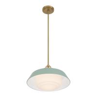 One Light Pendant by Crystorama - Xander Collection, Vibrant Gold Finish - XAN-8006-VG-GR