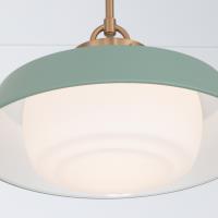 One Light Pendant by Crystorama - Xander Collection, Vibrant Gold Finish - XAN-8006-VG-GR