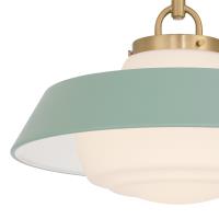 One Light Pendant by Crystorama - Xander Collection, Vibrant Gold Finish - XAN-8006-VG-GR